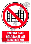 Prepovedano odlaganje in skladiščenje